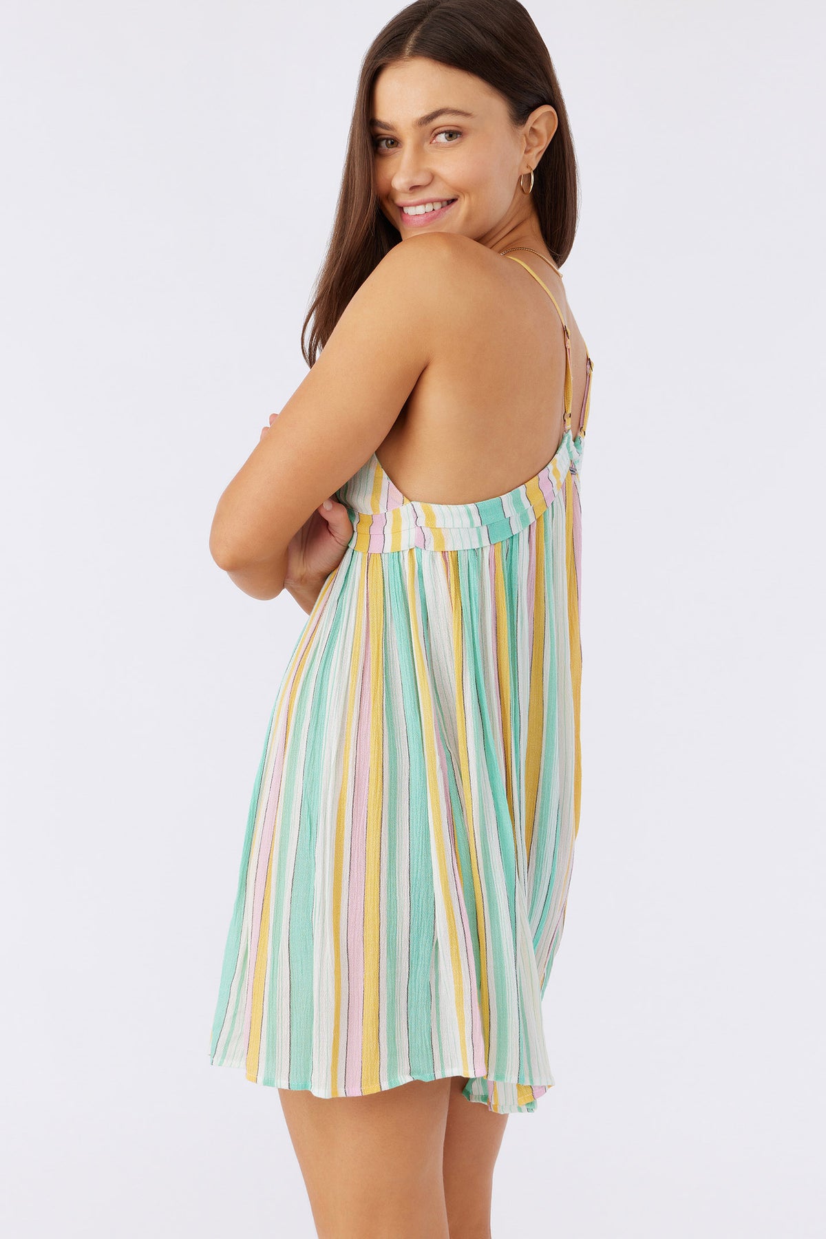 SALTWATER SOLIDS STRIPED AVERY COVERUP DRESS