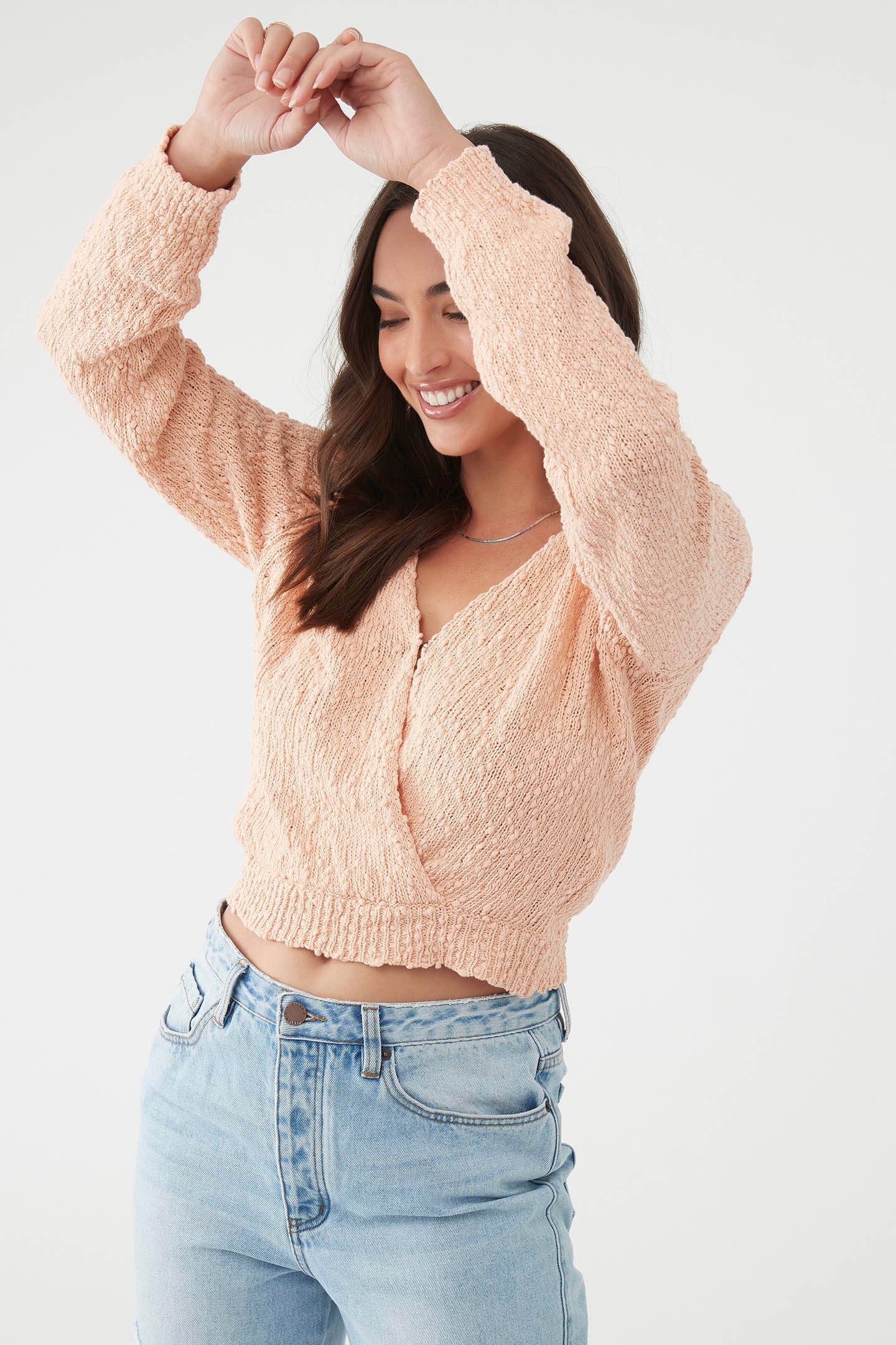 SEASIDE WRAP KNIT SWEATER