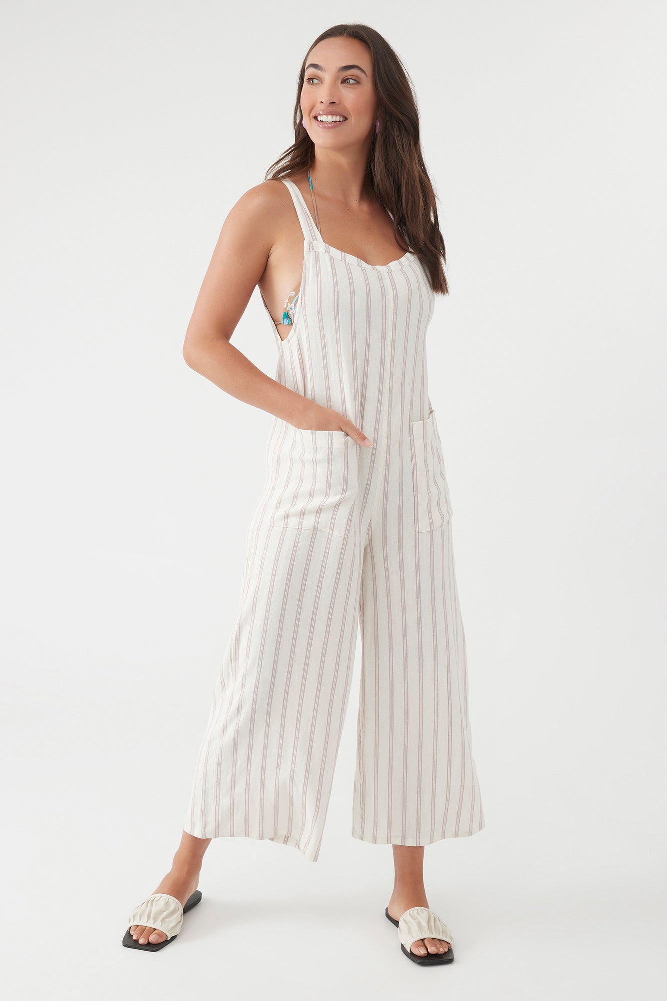 Sidney Stripe Playsuit - Women's Fashion